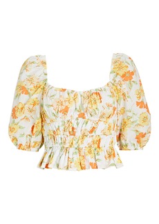 Faithfull the Brand Enrica Palermo Floral Smocked Top
