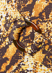 Faithfull The Brand - Delhi belted snake-print swimsuit - Animal print - XS