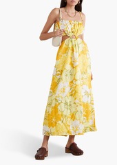 Faithfull The Brand - El Rio cutout floral-print linen maxi dress - Yellow - UK 12