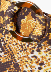 Faithfull The Brand - Goa belted snake-print high-rise bikini briefs - Animal print - XS