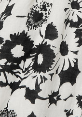 Faithfull The Brand - La Piedra cutout floral-print linen maxi dress - Black - UK 12