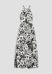 Faithfull The Brand - La Piedra cutout floral-print linen maxi dress - Black - UK 14