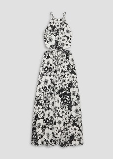 Faithfull The Brand - La Piedra cutout floral-print linen maxi dress - Black - UK 12