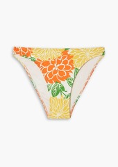 Faithfull The Brand - Palmero floral-print mid-rise bikini briefs - Orange - XL