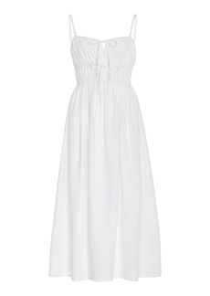 Faithfull The Brand - Women's Francesca Linen Midi Dress - White - Moda Operandi