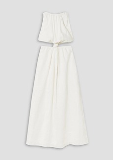 Faithfull The Brand - Zeta cutout linen midi dress - White - UK 10