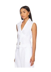 FAITHFULL THE BRAND Antibes Sleeveless Wrap Shirt