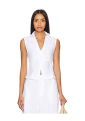 FAITHFULL THE BRAND Antibes Sleeveless Wrap Shirt