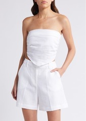 Faithfull the Brand Antibes Strapless Linen Top