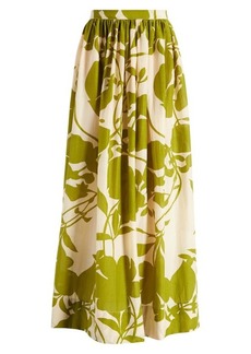 Faithfull the Brand Lumina Floral Cotton & Silk Maxi Skirt