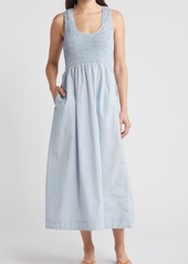 Faithfull the Brand Matera Smocked Midi Dress