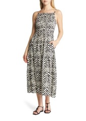 Faithfull the Brand Nolie Abstract Stripe Cotton Sundress in Ayu Print at Nordstrom