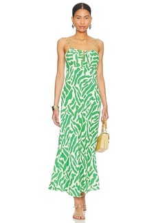 FAITHFULL THE BRAND La Piedra cutout floral-print linen maxi dress