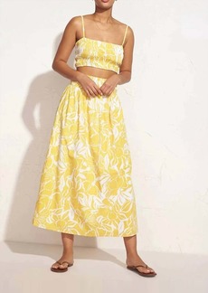 Faithfull the Brand Kiera Skirt In El Marsa Floral Print Marigold