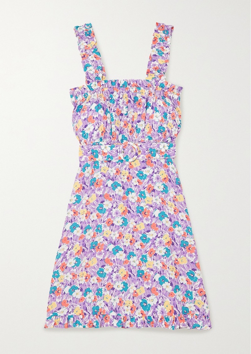 Mid Summer Floral-print Crepe Mini Dress