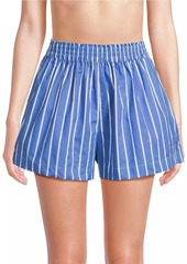 Faithfull the Brand Roma Elva Stripe Cotton Boxer-Fit Shorts