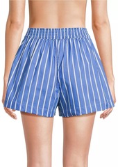 Faithfull the Brand Roma Elva Stripe Cotton Boxer-Fit Shorts