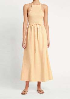 Faithfull the Brand Valeria Midi Dress In Plain Butter