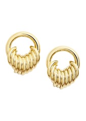 Fallon Armure Goldaplated Stacked Front-Facing Hoop Earrings