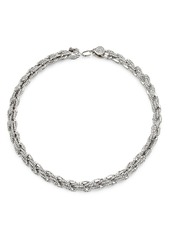 Fallon Armure Silvertone & Pavé Rope Chain Necklace