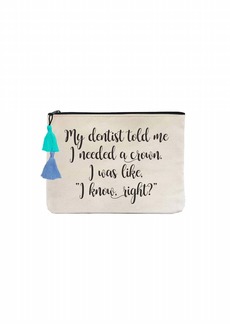 Fallon Dentist Crown Cheeky Statement Pouch In Natural