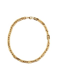 Fallon - Bolt-chain 18kt Gold-plated Necklace - Womens - Gold - ONE SIZE