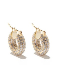 Fallon - Doughnut Zircon & 14kt Gold-plated Earrings - Womens - Gold - ONE SIZE