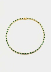 Fallon - Grace Crystal-embellished Gold-plated Necklace - Womens - Green Multi