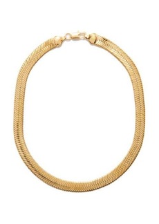 Fallon - Hailey Herringbone-chain Necklace - Womens - Yellow Gold