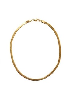 Fallon - Hailey Short 18kt Gold-plated Herringbone Necklace - Womens - Gold
