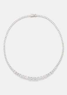 Fallon - Monaco Crystal-embellished Necklace - Womens - Silver Multi - ONE SIZE