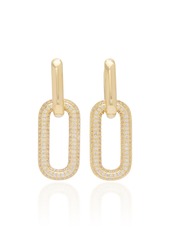 FALLON - Women's Firenze Crystal-Embellished Gold-Plated Earrings - Gold - Moda Operandi