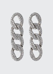 FALLON Pave Curb-Chain Earrings
