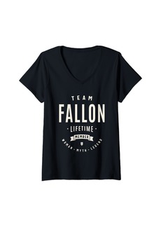 Womens Team Fallon Lifetime Member Funny Name Fallon V-Neck T-Shirt
