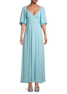 Fame and Partners The Madelyn Puff-Sleeve Georgette Gown