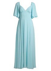 Fame and Partners The Madelyn Puff-Sleeve Georgette Gown