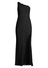 Fame and Partners The Selma One-Shouldered Lace Gown