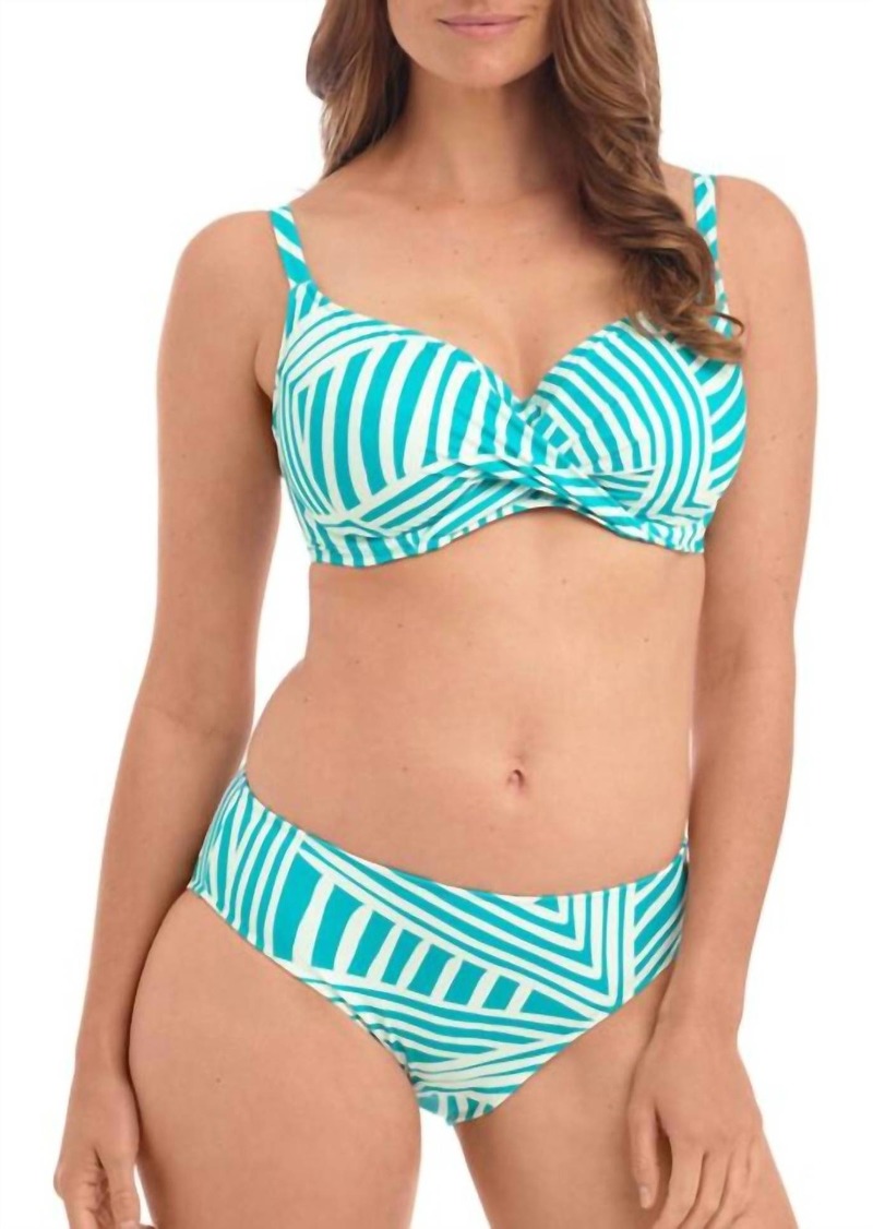 Fantasie La Chiva Mid-Rise Brief Swim Bikini Bottom In Aqua