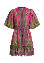 FARM Rio Ana Tapestry Belted Minidress