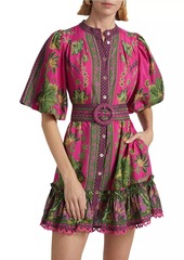 FARM Rio Ana Tapestry Belted Minidress