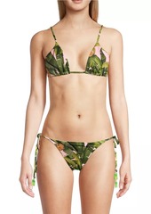 FARM Rio Banana Leaves Triangle Bikini Top