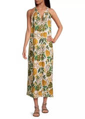 FARM Rio Biriba Banana Print Cover-Up Maxi Dress