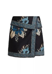 FARM Rio Blossom Cotton Tapestry Miniskirt