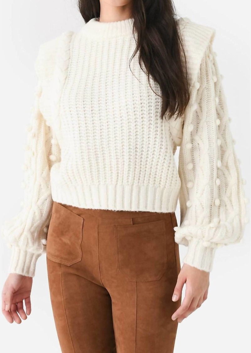 FARM Rio Braided Sweater In Off White