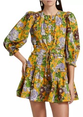 FARM Rio Capri Floral Cotton Minidress