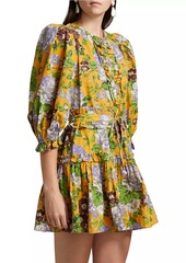 FARM Rio Capri Floral Cotton Minidress