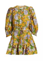 FARM Rio Capri Floral Cotton Minidress