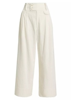 FARM Rio Corduroy High-Rise Wide-Leg Pants