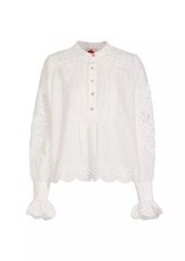 FARM Rio Cotton Peasant Blouse