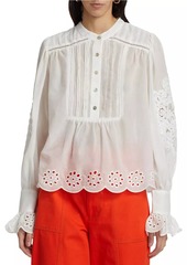 FARM Rio Cotton Peasant Blouse